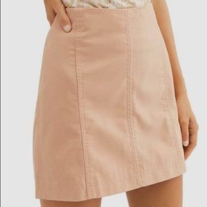 Free People Modern Femme Mini Skirt - Light Blush
